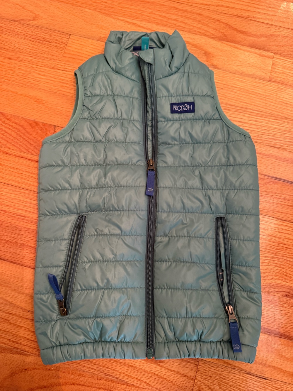 Prodoh Youth Quilted Puffer Vest - Smoked Pine Green NWOT